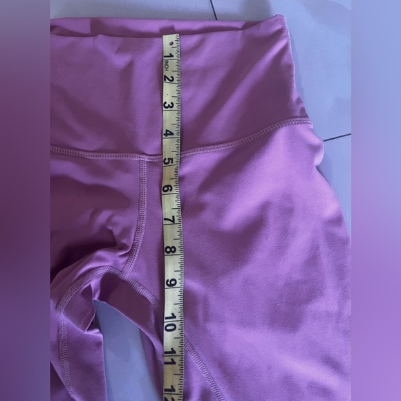 Moyooga Womens Peach Color Ribbed Paneled Activewear Workout Leggings Size Small - Picture 12 of 16